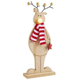 *NEW* Wooden Reindeer with Light-Up Nose