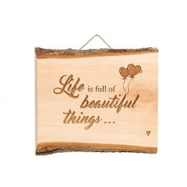 'Beautiful Things' Wooden Plaque