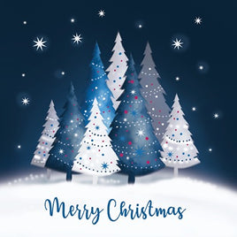 Christmas Card: Blue Trees