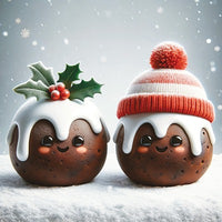 Christmas Card: Christmas Puddings