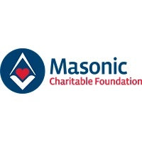 Masonic Charitable Foundation logo next to the words in blue and red