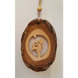 Bark Oval-Shape With Girl Catching Stars Hanging