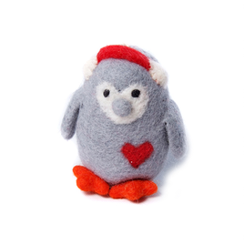 Felt Heart Penguin with Earmuffs