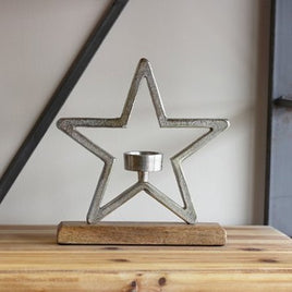 Aluminium Star Tealight Holder