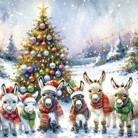 Christmas Card: Wrapped Up Donkeys