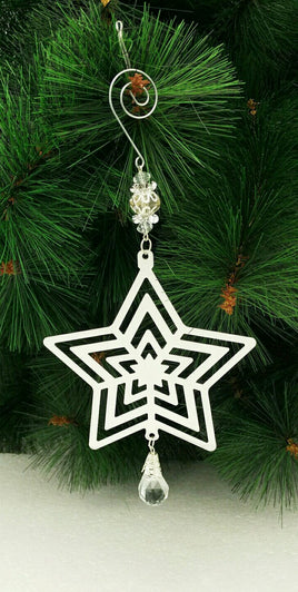 Silver Hanging 2D Star